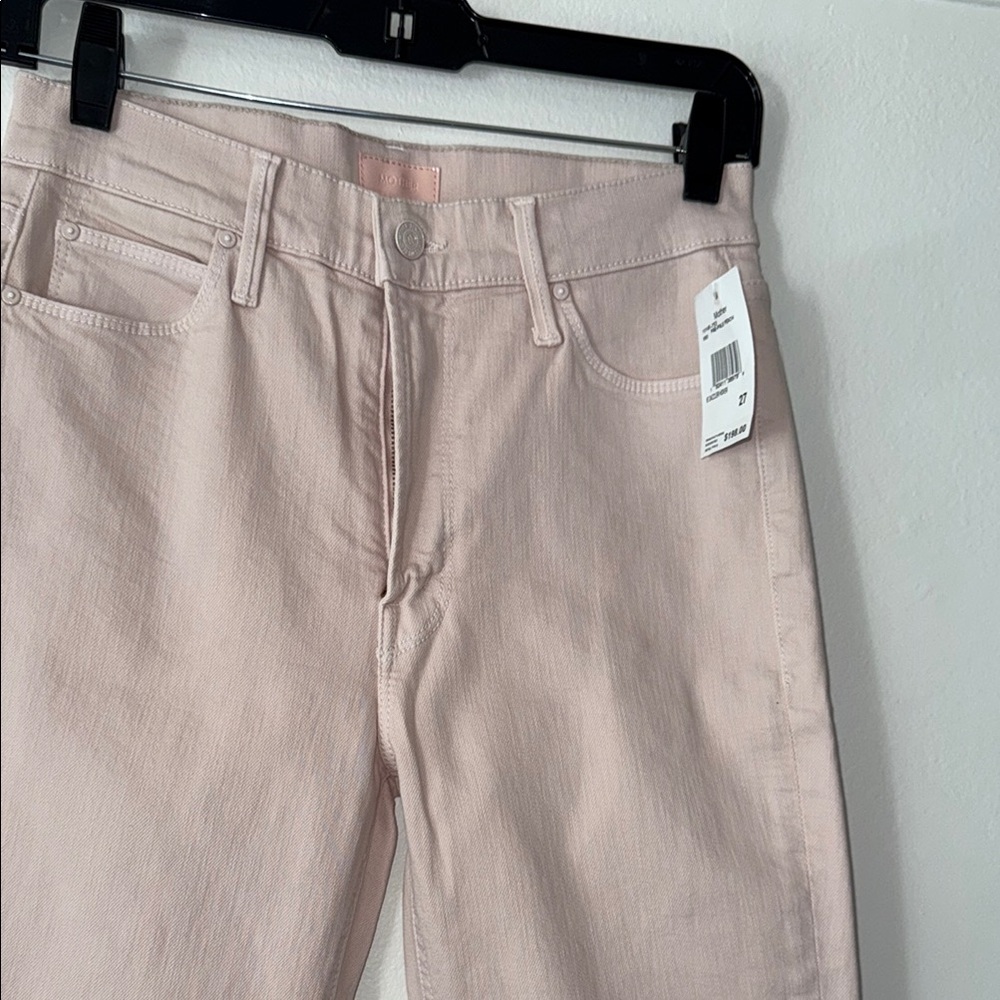 MOTHER Pink Straight Leg Jeans Size 27 - New With Tags - Picture 12 of 15